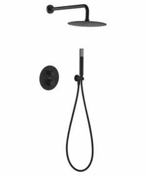Colonna doccia termostatica da incasso Line nero opaco [ VAROBATH ]