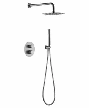 Colonna doccia termostatica da incasso Line nickel [ VAROBATH ]