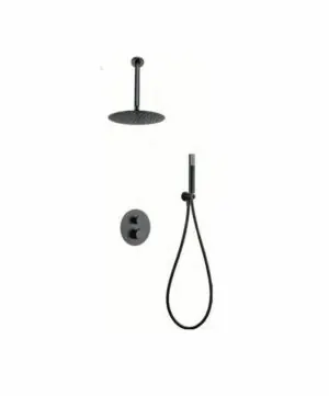 Colonna doccia incasso termostatica Top Black Gun Metal [ VAROBATH ]