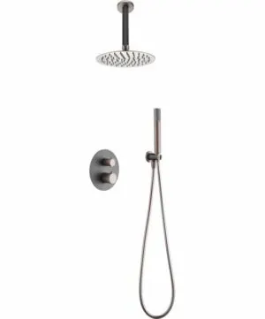 Colonna doccia incasso termostatica Top champagne grigio opaco [ VAROBATH ]