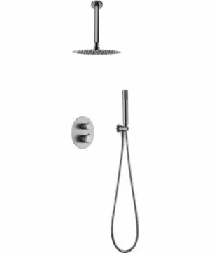 Colonna doccia incasso termostatica Top nichel spazzolato [ VAROBATH ]