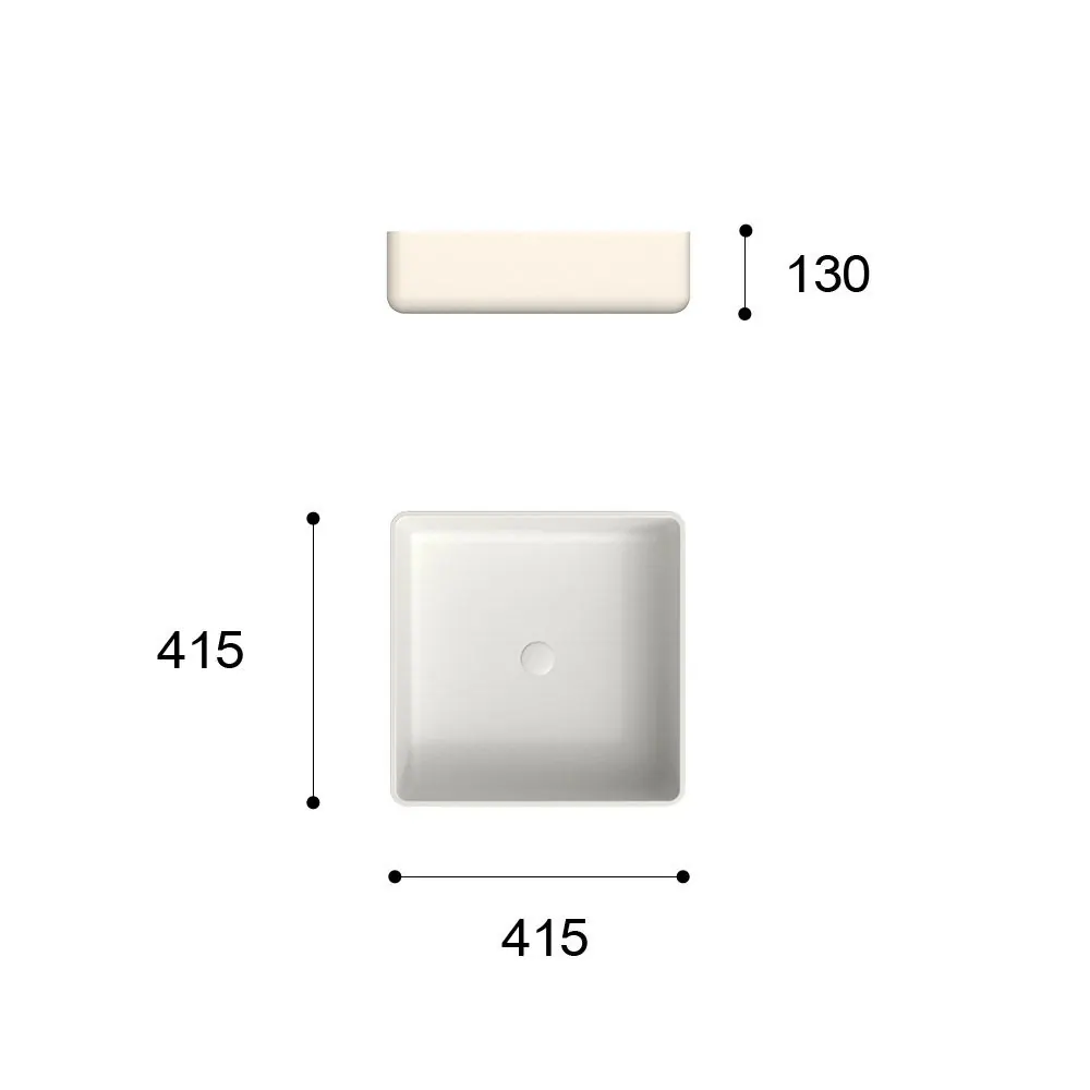 Lavabo da appoggio SATET Solid Surface Moka - immagine 4