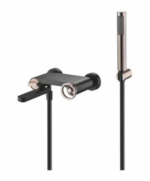 Miscelatore vasca/doccia Olimpo nero oro rosa [ VAROBATH ]