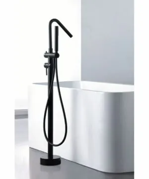 Córcega miscelatore per vasca free-standing nero [ VAROBATH ]
