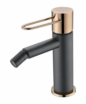 Miscelatore bidet Milos nero oro rosa [ VAROBATH ]