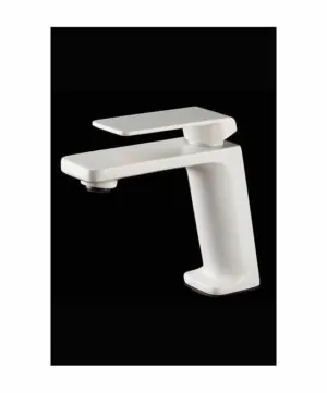 Miscelatore lavabo Fiji bianco opaco [ VAROBATH ]
