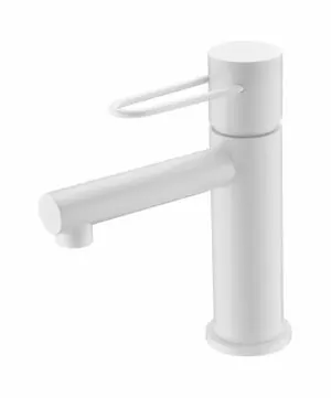 Miscelatore per lavabo Milos bianco opaco [ VAROBATH ]