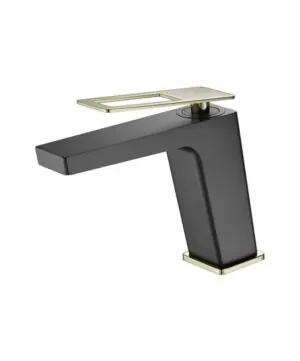 Rubinetto lavabo Sweden oro nero [ VAROBATH ]