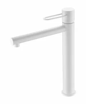 Miscelatore lavabo alto Milos bianco opaco [ VAROBATH ]