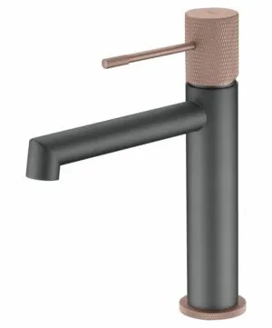 Rubinetto lavabo Line grigio opaco champagne [ VAROBATH ]