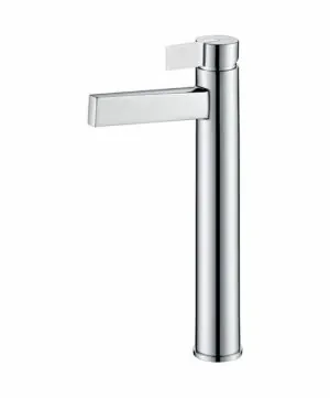 Rubinetto lavabo alto Elba cromo/bianco [ VAROBATH ]