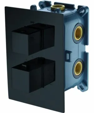 Miscelatore termostatico incasso a 4 vie nero opaco [ VAROBATH ]
