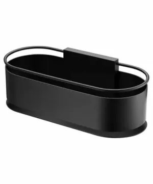 Anga portasapone frontale nero opaco [ VAROBATH ]