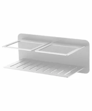 Portasapone frontale Iman bianco opaco [ VAROBATH ]