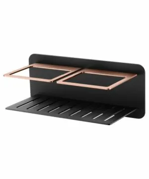 Portasapone frontale Iman nero oro rosa [ VAROBATH ]
