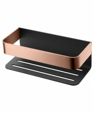 Portasapone frontale Mayura nero oro rosa [ VAROBATH ]