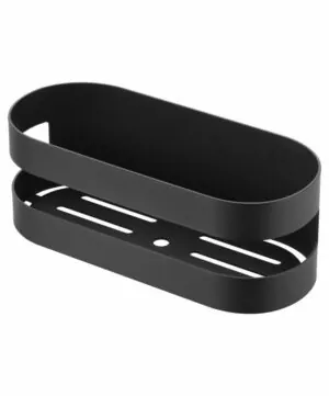 Portasapone frontale nero opaco Nirmala [ VAROBATH ]