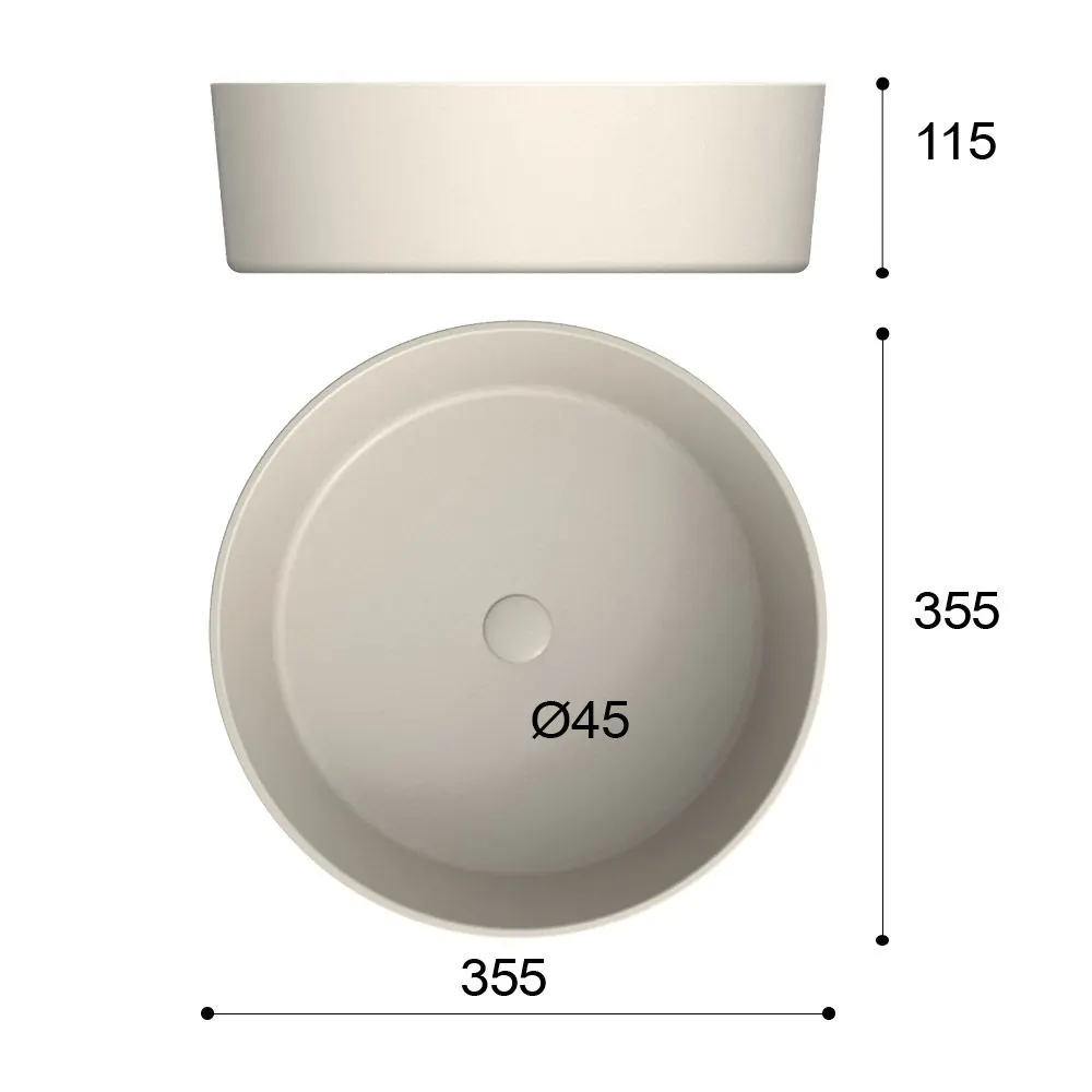 Lavabo da appoggio OSIRIS Solid Surface Ocean - immagine 4
