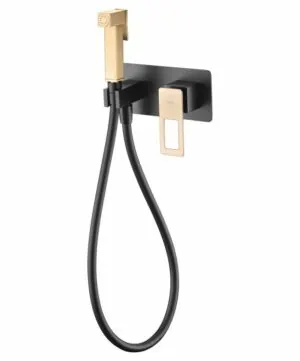 Miscelatore bidet incasso Svezia oro nero [ VAROBATH ]