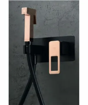 Miscelatore incasso bidet Sweden nero oro rosa [ VAROBATH ]