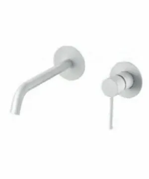 ► Rubinetto lavabo ad incasso Milos Stick bianco opaco [ VAROBATH ]