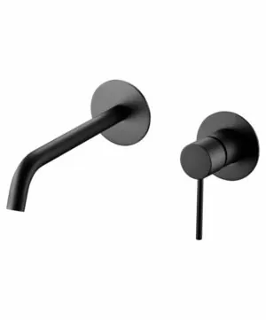 ► Rubinetto lavabo ad incasso Milos Stick nero opaco [ VAROBATH ]