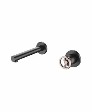 Rubinetto lavabo incasso Olimpo oro rosa nero [ VAROBATH ]