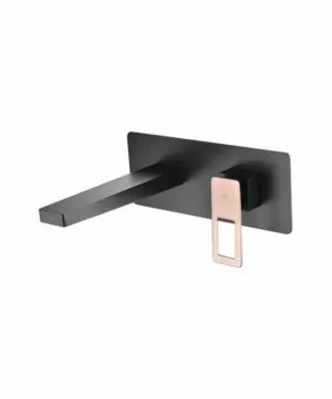 Miscelatore lavabo incasso Sweden oro rosa nero [ VAROBATH ]