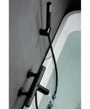 Miscelatore vasca/doccia termostatico Line Black Gun Metal [ VAROBATH ]