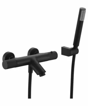 Miscelatore termostatico per vasca/doccia Line nero opaco [ VAROBATH ]
