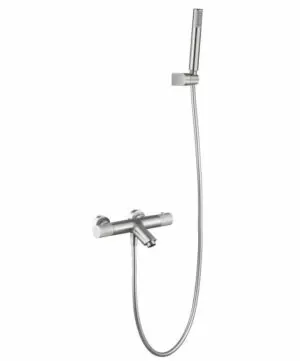 Rubinetto vasca/doccia termostatico Line nickel [ VAROBATH ]