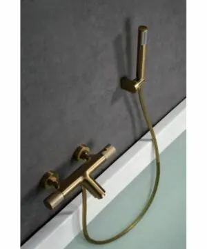 Rubinetto termostatico vasca/doccia Linea oro spazzolato [ VAROBATH ]