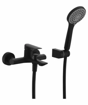 Miscelatore vasca/doccia Ural nero opaco [ VAROBATH ]