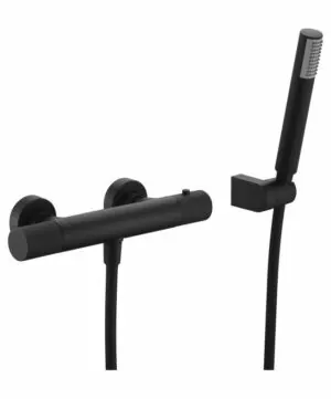 Rubinetto doccia termostatico Line nero opaco [ VAROBATH ]