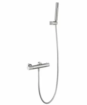 Rubinetto doccia termostatico Line nichel spazzolato [ VAROBATH ]