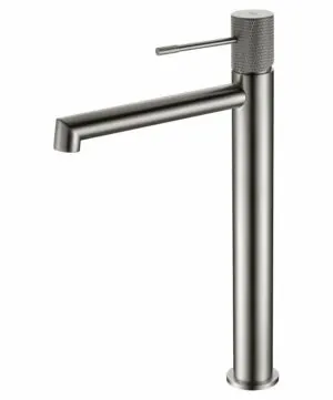 Rubinetto lavabo alto Line nichel spazzolato [ VAROBATH ]