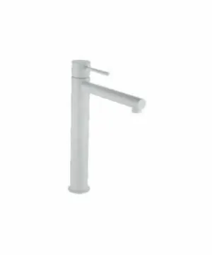 Miscelatore lavabo alto Milos Stick bianco opaco [ VAROBATH ]