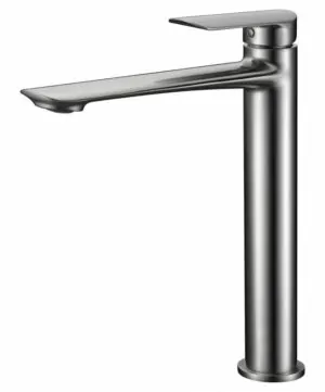 Rubinetto lavabo alto Ural nichel spazzolato [ VAROBATH ]