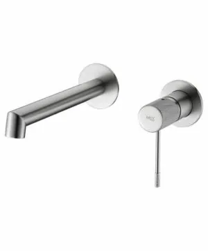 ► Rubinetto lavabo incasso Line nichel spazzolato [ VAROBATH ]