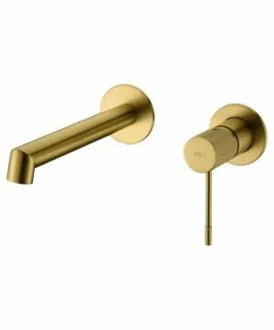 ► Rubinetto lavabo ad incasso Linea oro spazzolato [ VAROBATH ]