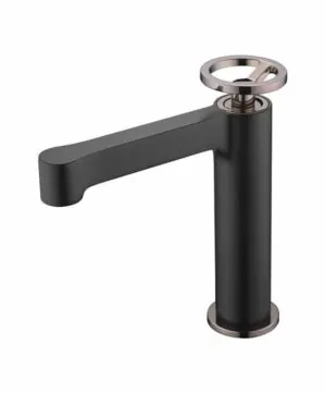Rubinetto lavabo Olimpo oro rosa nero [ VAROBATH ]
