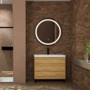 Mobile bagno con gambe 3 cassetti finitura CARMEN ROVERE CHIARO