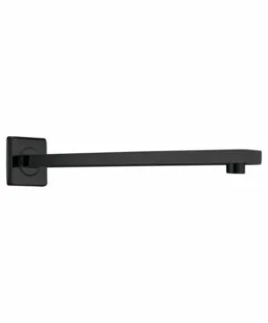 Tubo a parete quadrato nero opaco [ VAROBATH ]