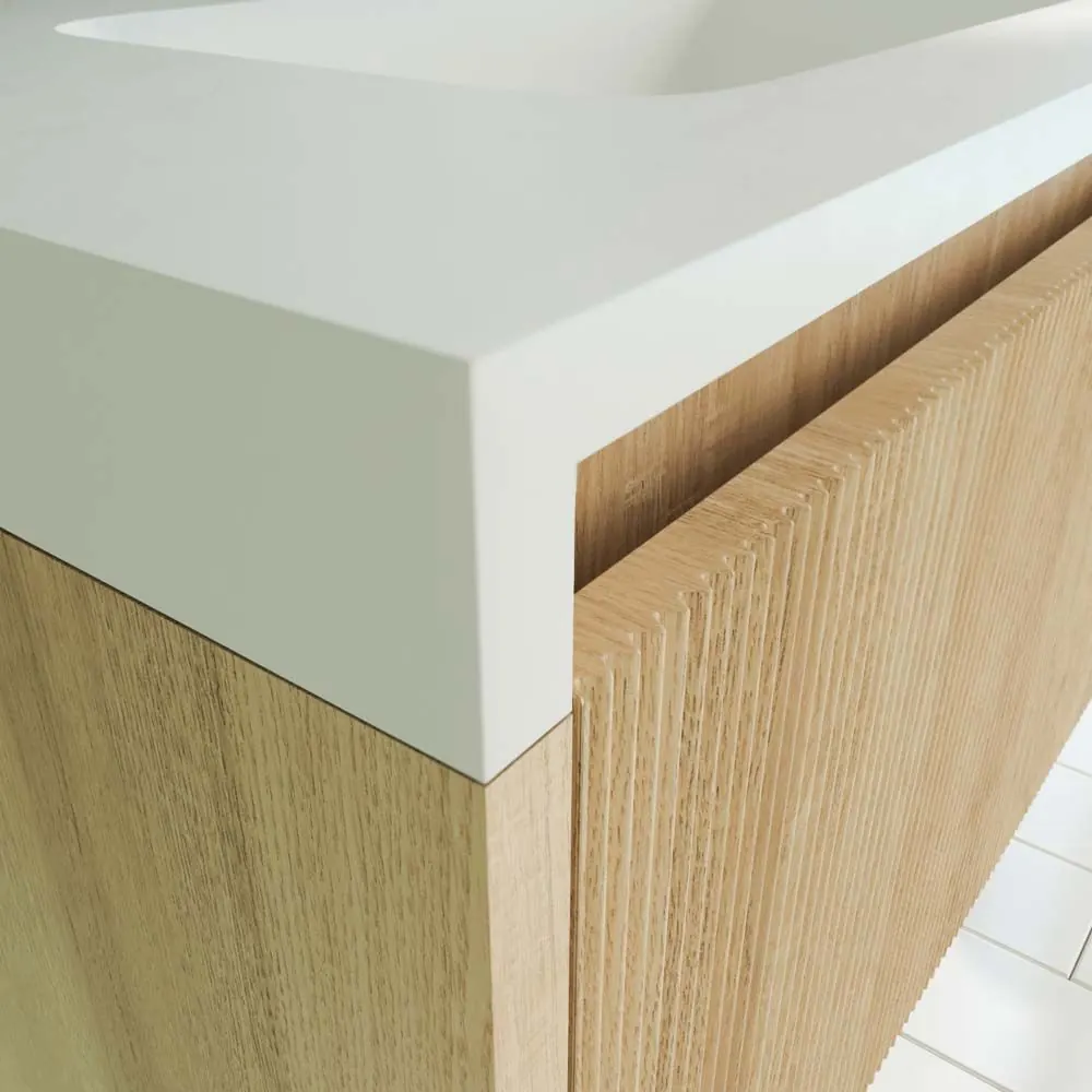 Mobile bagno sospeso BINARIO 1 cassetto in finitura ROVERE CHIARO - immagine 6