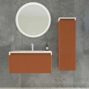 Mobile bagno sospeso BINARIO 1 cassetto finitura MARRONE ANARANGIO