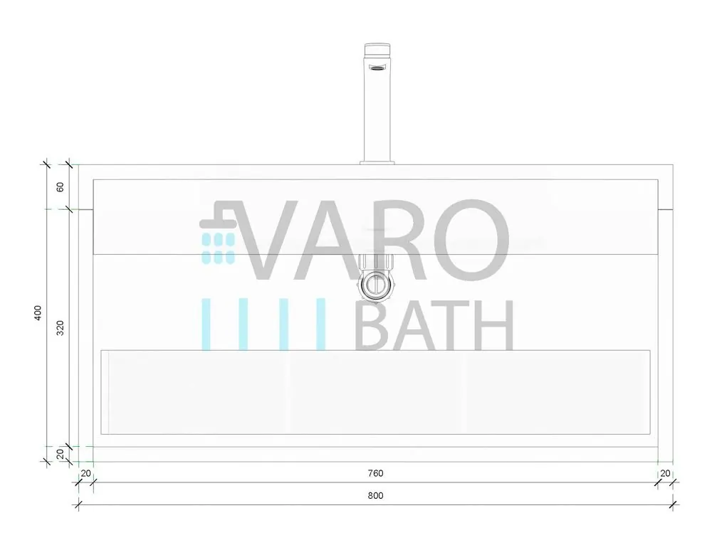 Mobile bagno sospeso BINARIO 1 cassetto finitura MARRONE ANARANGIO - immagine 2