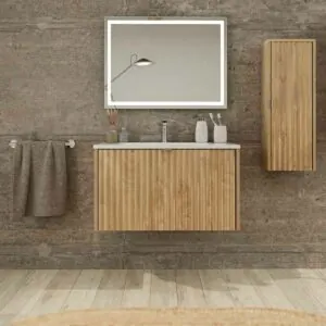 Mobile da bagno MILO sospeso 1 cassetto finitura TEXAS OAK