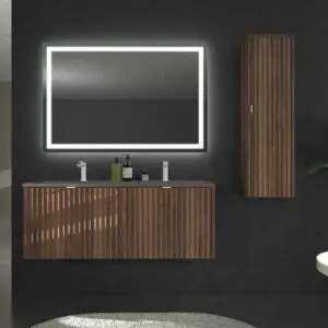 Mobili da bagno MILO sospesi 2 cassetti finitura OLMO