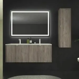 Mobili da bagno MILO sospesi 2 cassetti in finitura ROVERE ASH