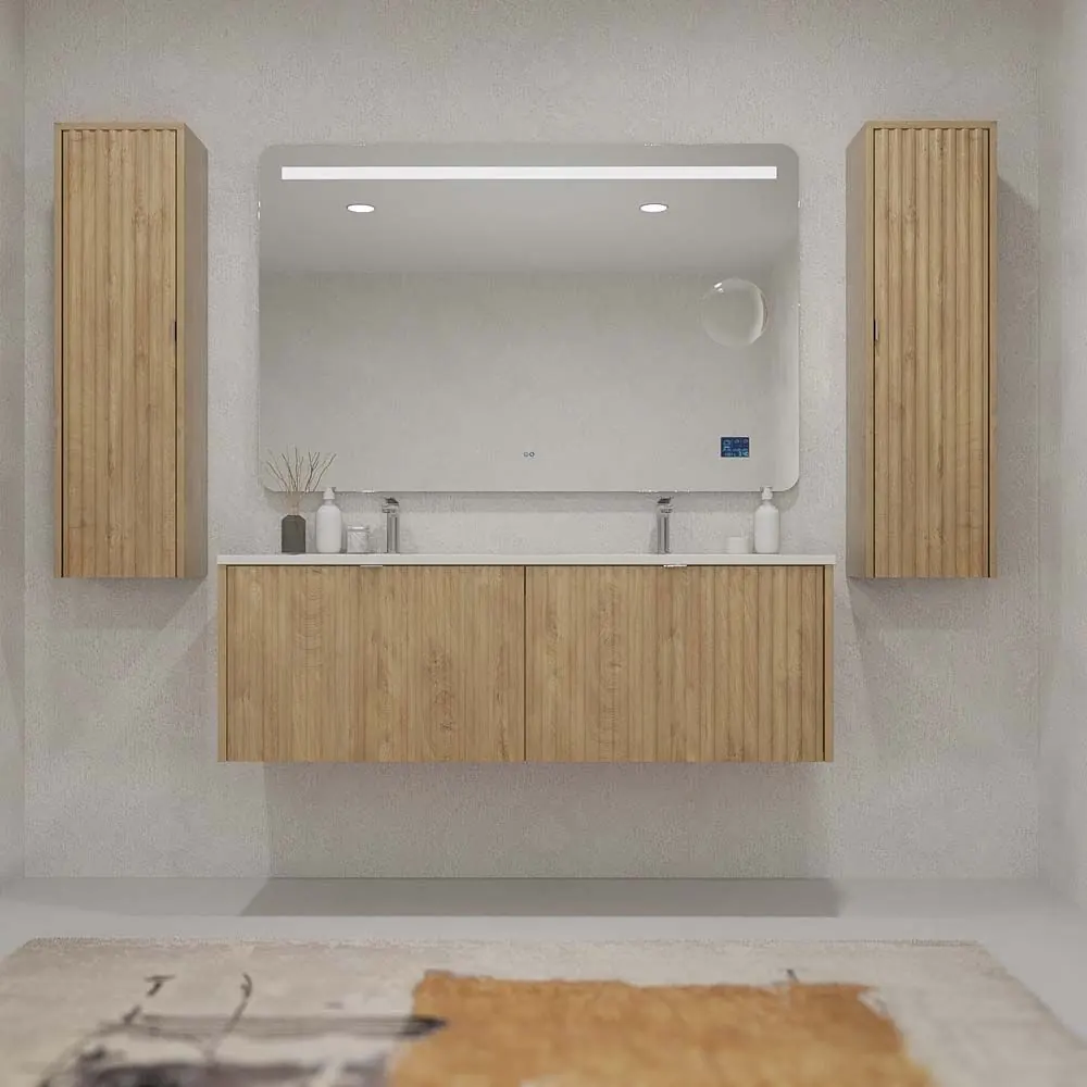 Mobili da bagno MILO sospesi 2 cassetti finitura TEXAS OAK